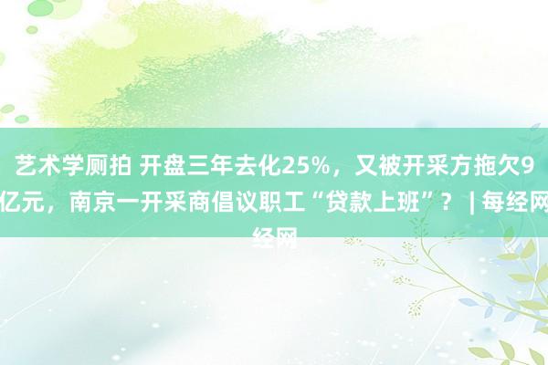 艺术学厕拍 开盘三年去化25%，又被开采方拖欠9亿元，南京一开采商倡议职工“贷款上班”？ | 每经网